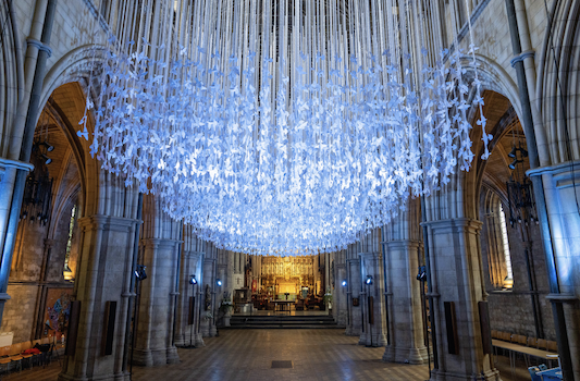 Peace doves at Southwark Cathedral